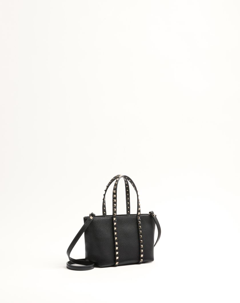 Valentino Handbags Borsa Shopping Piccola Valentino Garavani Rockstud In Vitello Granato per Donna in Light Ivory | Valentino IT 2025