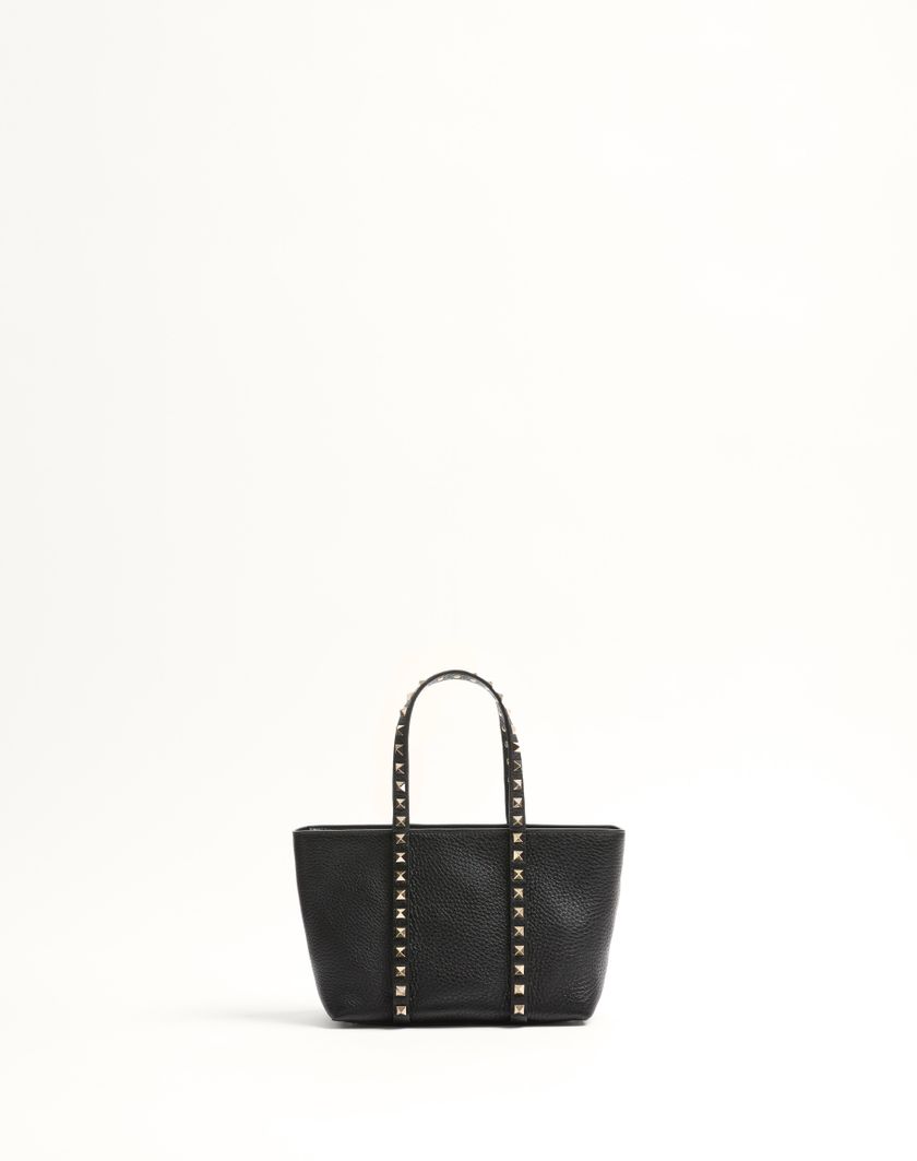 Valentino Handbags Borsa Shopping Piccola Valentino Garavani Rockstud In Vitello Granato per Donna in Light Ivory | Valentino IT 2025
