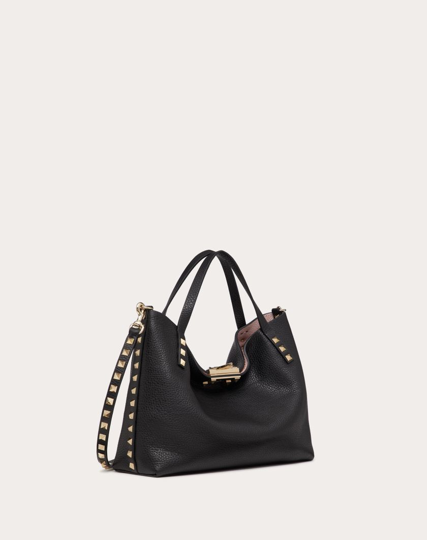 Valentino Handbags Borsa Piccola Rockstud In Vitello Granato Con Fodera A Contrasto per Donna in Moon Taupe/prune | Valentino IT Vendita