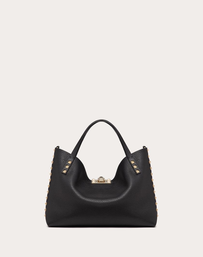 Valentino Handbags Borsa Piccola Rockstud In Vitello Granato Con Fodera A Contrasto per Donna in Moon Taupe/prune | Valentino IT Vendita
