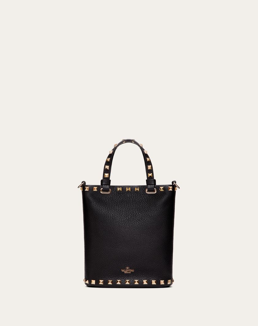 Valentino Handbags Pouch Con Tracolla Rockstud In Vitello Granato per Donna in Nero | Valentino IT Soddisfazione Garantita