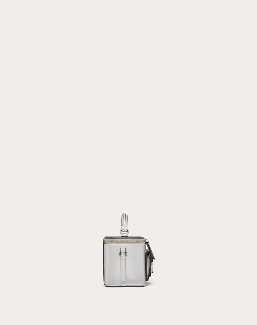 Valentino Handbags Mini Borsa A Mano Locò In Vitello Metallizzato per Donna in Argento | Valentino IT Sottocosto