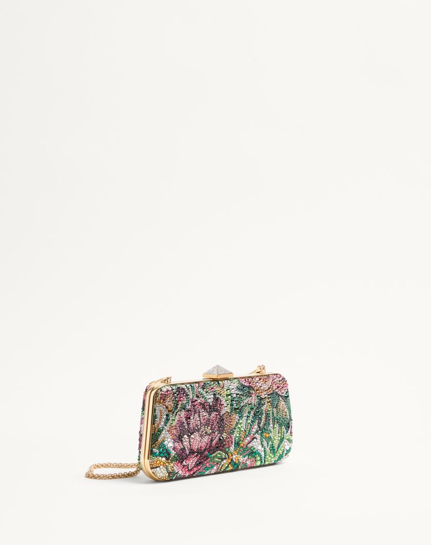 Valentino Handbags Minaudiere Carry Secrets Con Strass Motivo Voyage Imaginaire per Donna in Multicolor | Valentino IT Novità