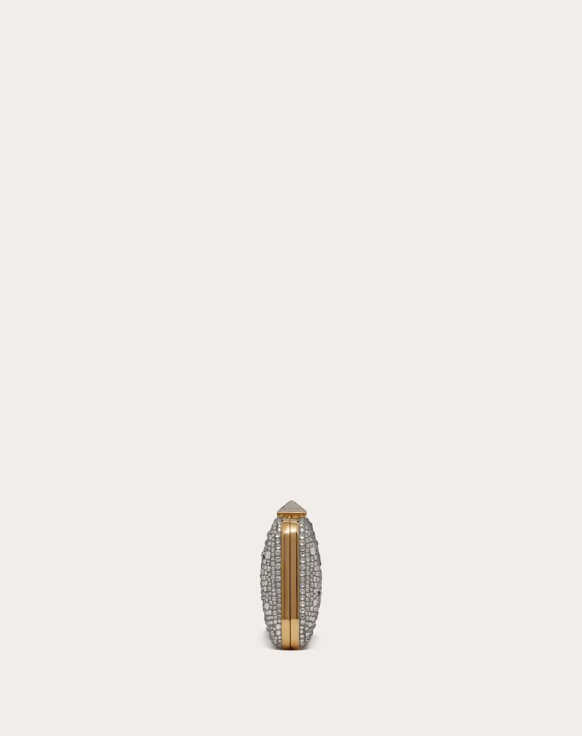 Valentino Handbags Minaudiere Carry Secrets Con Strass per Donna in Beige/crystal | Valentino IT Presa