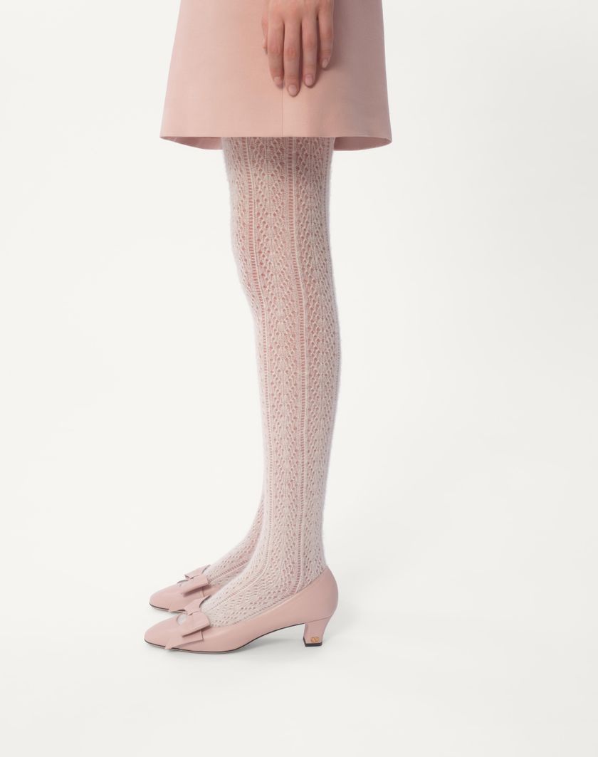 Valentino Handbags Abito Corto In Crepe Couture Ricamato per Donna in Rose Mist | Valentino IT Vendita Calda