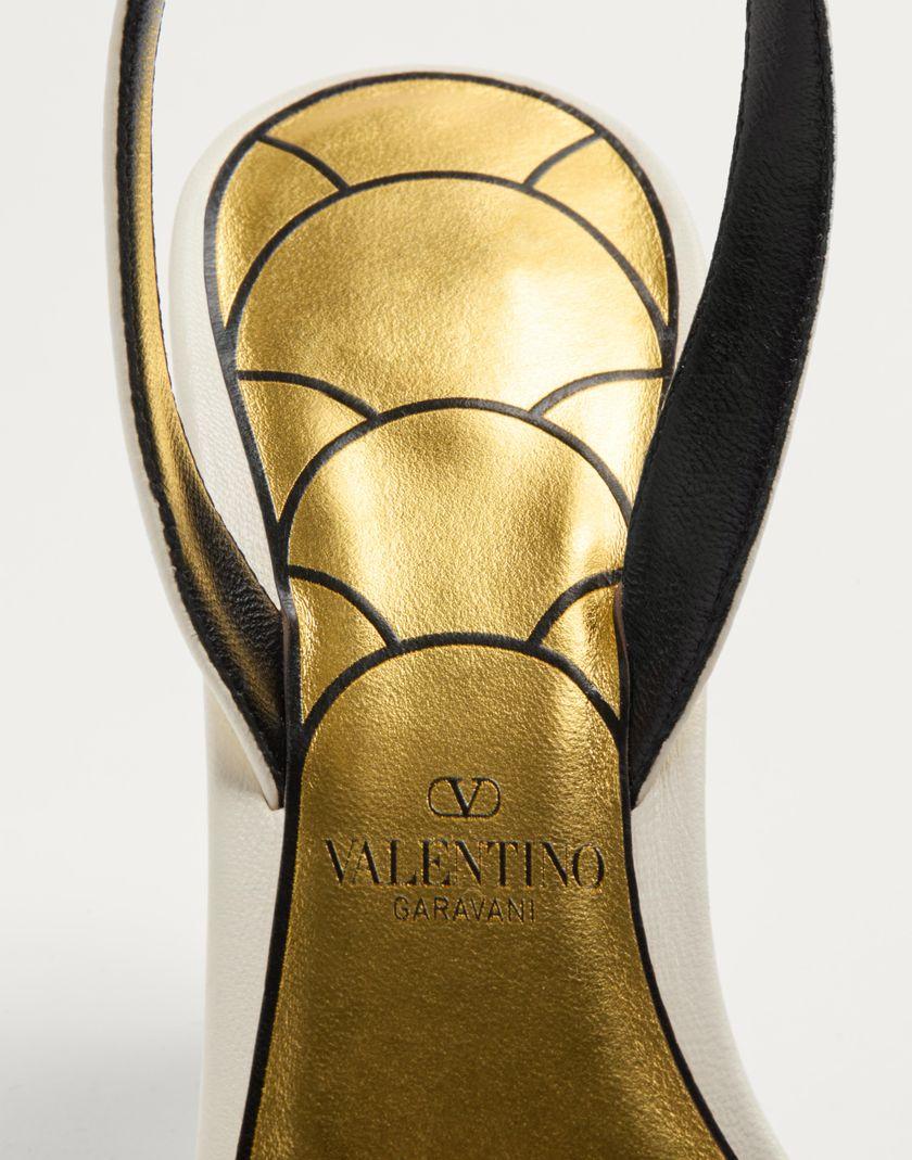 Valentino Handbags Sandalo Ladycrush In Capretto 85mm per Donna in Avorio | Valentino IT Saldi Di Fabbrica