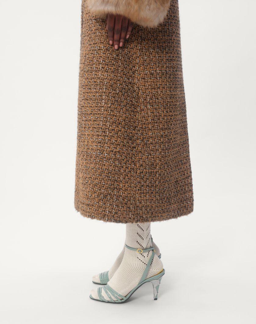 Valentino Handbags Cappotto In Fantasy Tweed per Donna in Marrone/multicolor | Valentino IT I Più Venduti