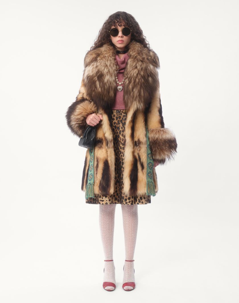 Valentino Handbags Cappotto In Shearling per Donna in Beige/marrone | Valentino IT In Linea