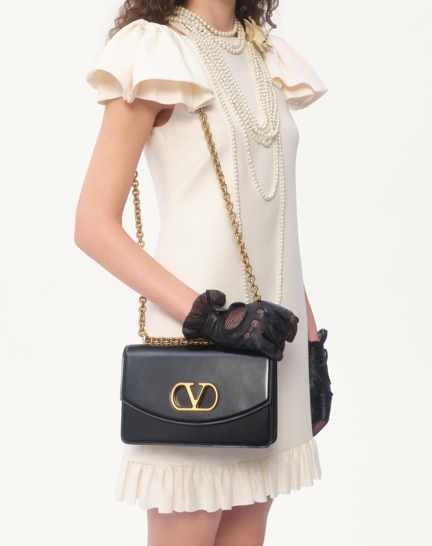 Valentino Handbags Abito Corto In Crepe Couture per Donna in Avorio | Valentino IT Pezzi Unici