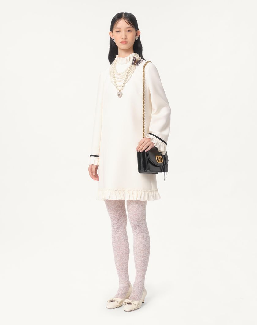 Valentino Handbags Abito Corto In Crepe Couture per Donna in Rosa | Valentino IT Qualità Garantita