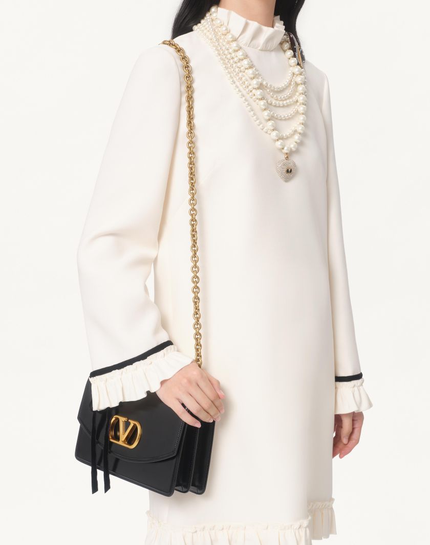 Valentino Handbags Abito Corto In Crepe Couture per Donna in Rosa | Valentino IT Qualità Garantita