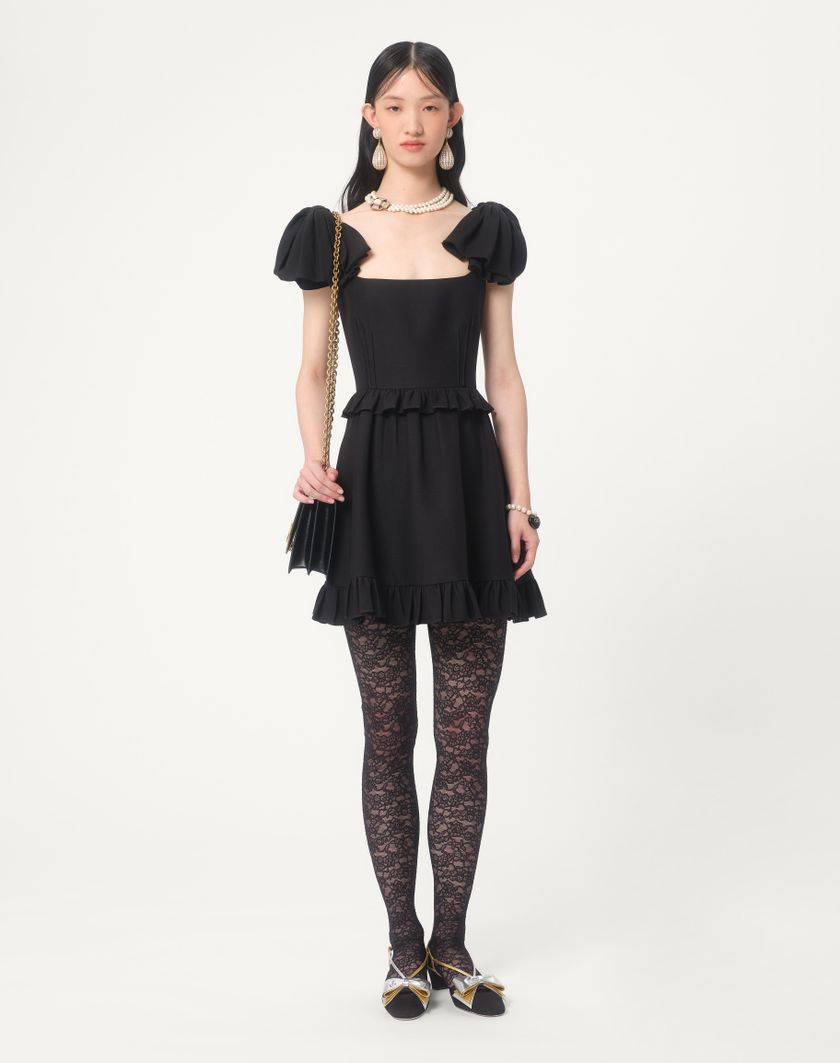 Valentino Handbags Abito Corto In Crepe Couture per Donna in Nero | Valentino IT Acquista Ora