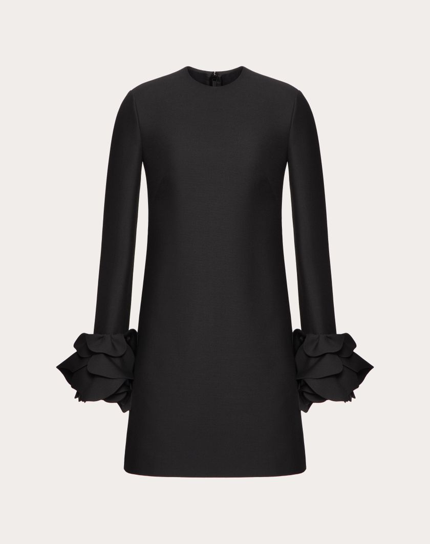 Valentino Handbags Abito Corto In Crepe Couture Ricamato per Donna in Nero | Valentino IT