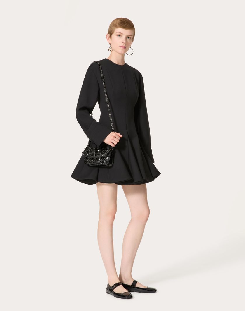 Valentino Handbags Abito Corto In Luxury Crepe per Donna in Nero | Valentino IT Presa