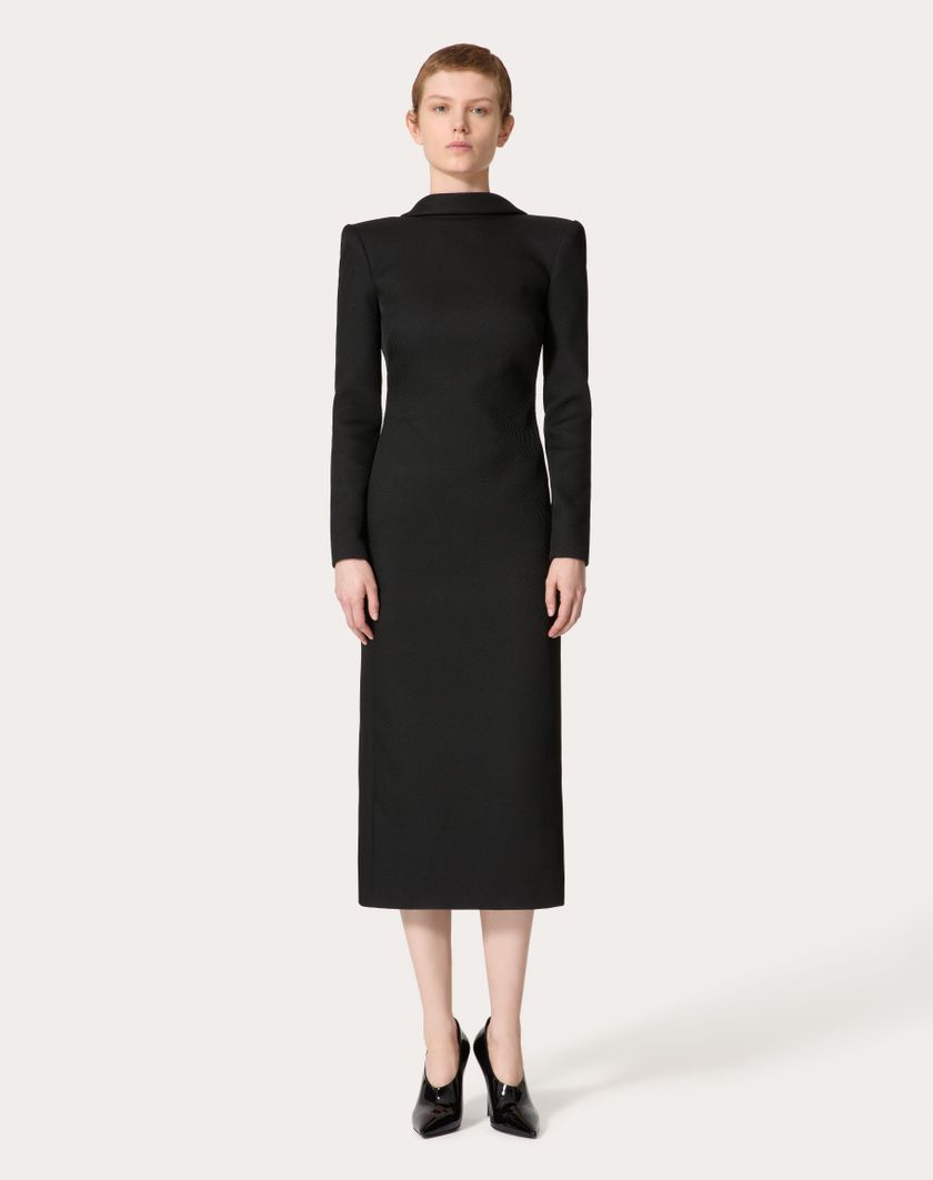 Valentino Handbags Abito Midi per Donna in Nero | Valentino IT In Vendita