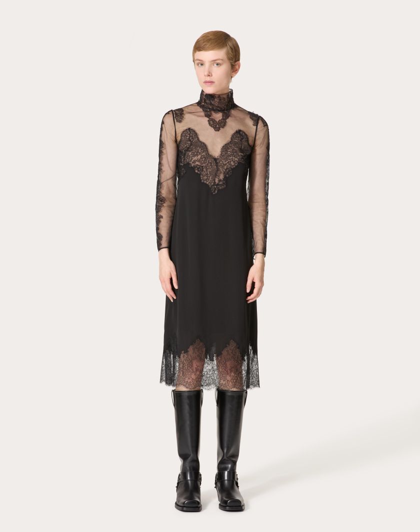 Valentino Handbags Abito Midi per Donna in Nero | Valentino IT Offerte