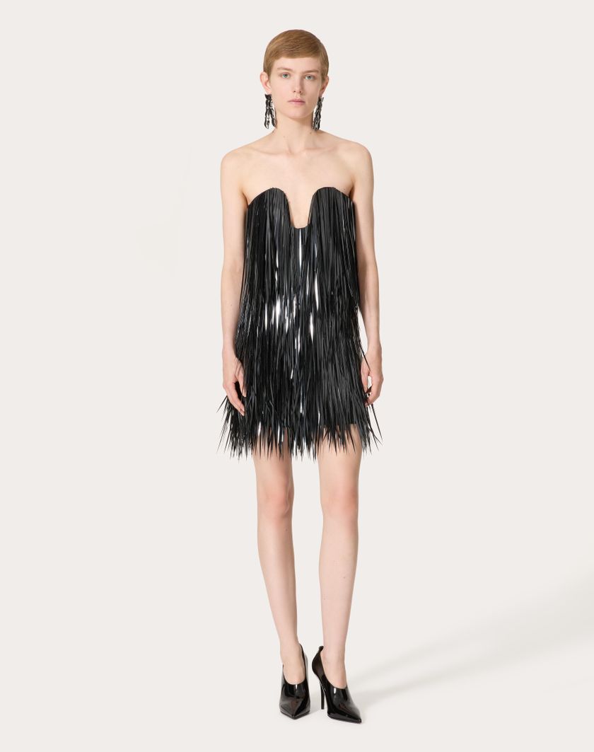 Valentino Handbags Abito Corto In Organza Ricamato per Donna in Nero | Valentino IT I Più Venduti