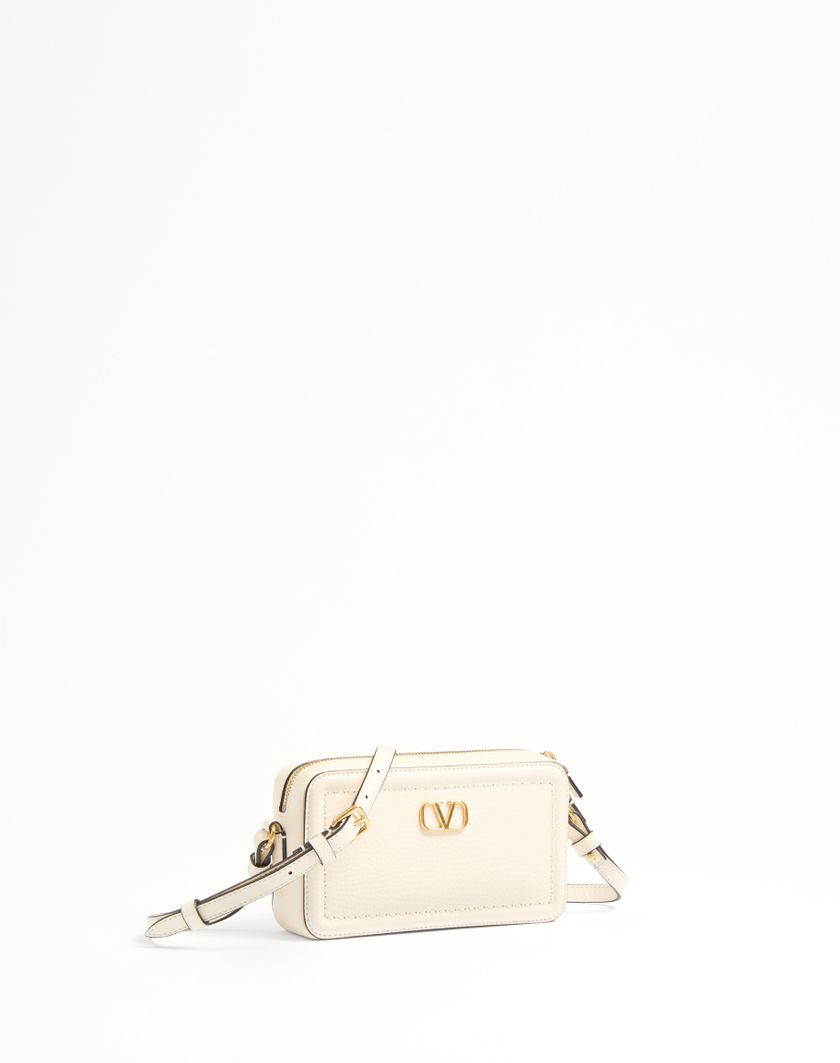 Valentino Handbags Mini Borsa A Tracolla Valentino Garavani Alltime In Vitello Granato per Donna in Avorio | Valentino IT Italia
