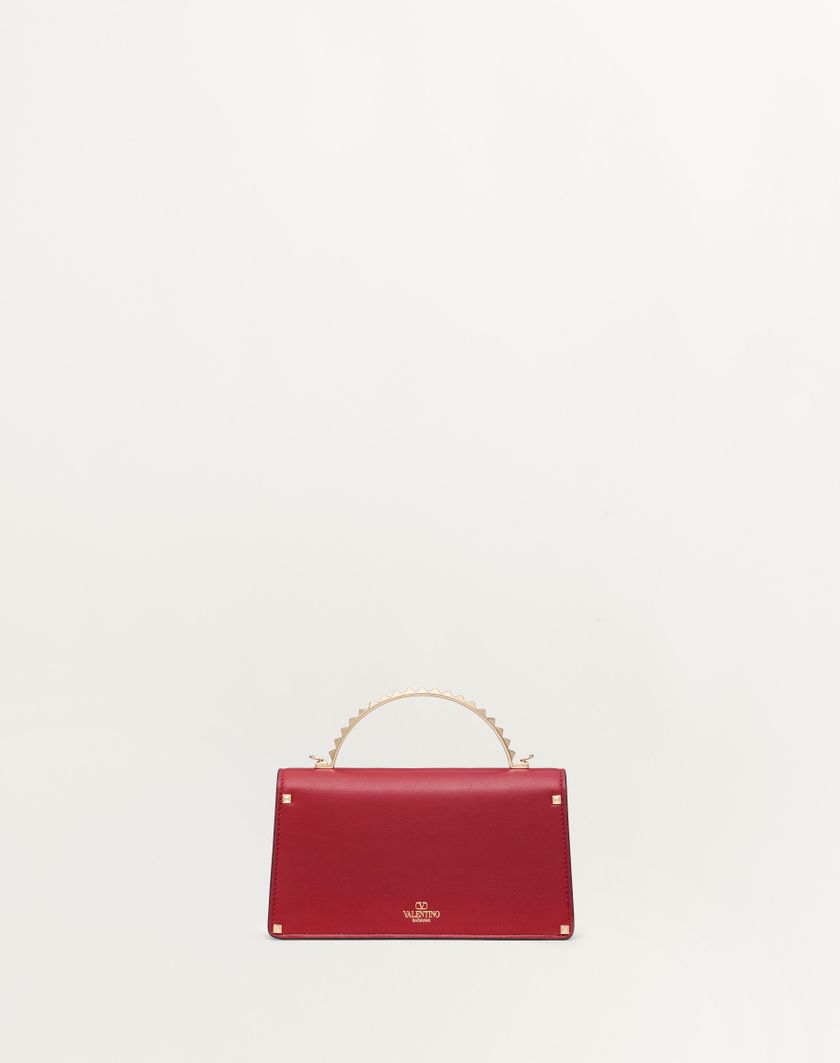 Valentino Handbags Mini Borsa A Mano Rockstud In Vitello per Donna in Rosso V. | Valentino IT In Linea
