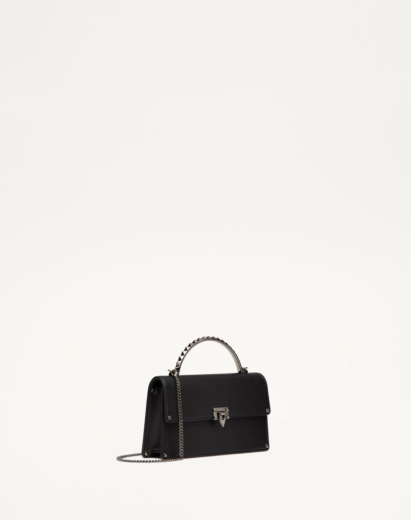 Valentino Handbags Mini Borsa A Mano Rockstud In Vitello per Donna in Nero | Valentino IT Nuovo