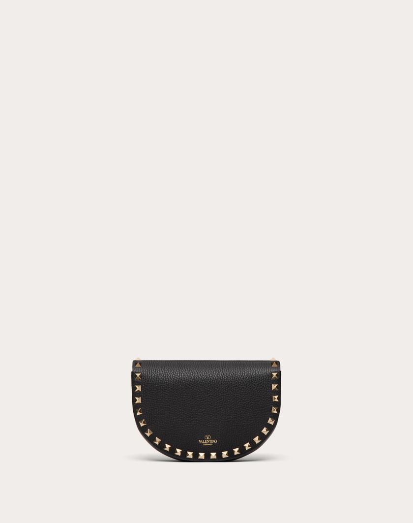 Valentino Handbags Mini Borsa A Tracolla Rockstud In Vitello Granato per Donna in Nero | Valentino IT Qualità