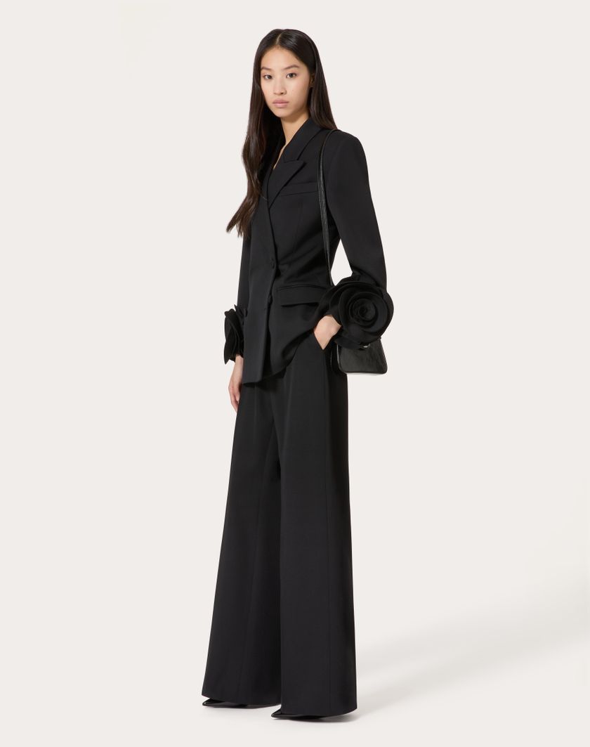 Valentino Handbags Pantalone In Grisaille per Donna in Nero | Valentino IT Duty-free