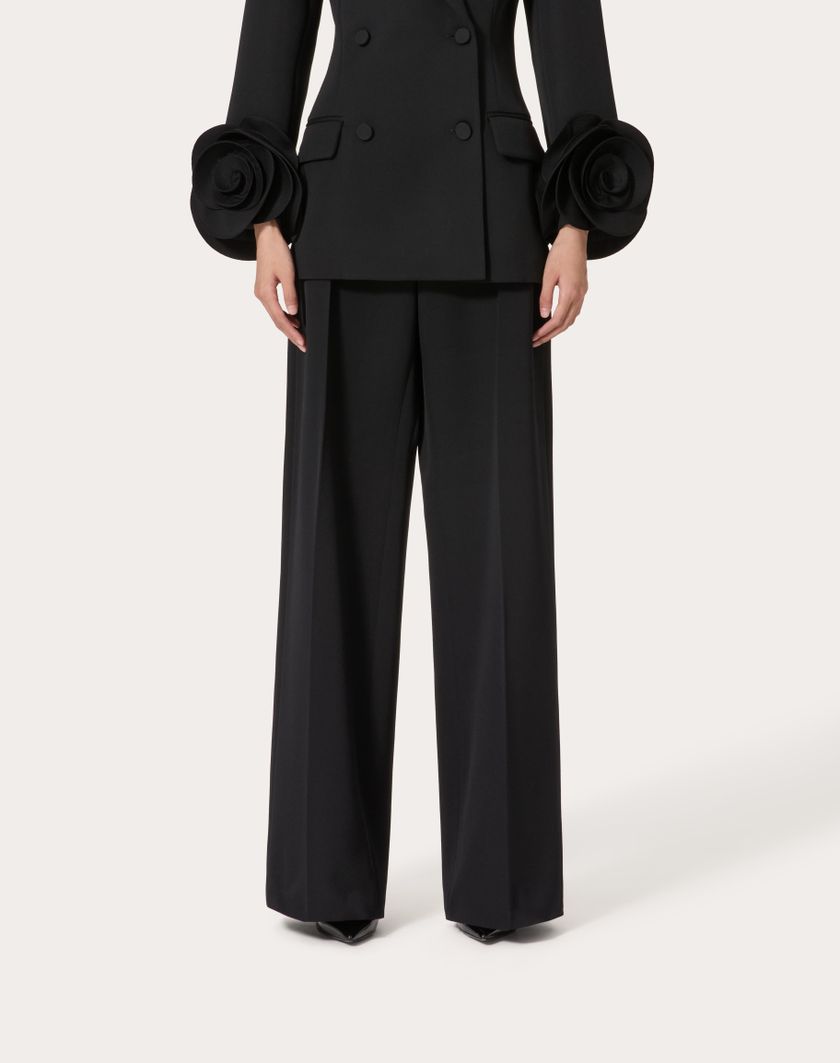 Valentino Handbags Pantalone In Grisaille per Donna in Nero | Valentino IT Duty-free