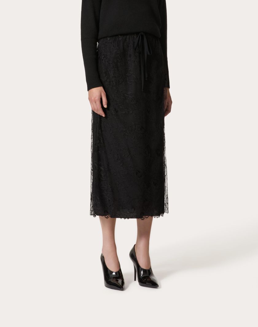 Valentino Handbags Gonna Midi per Donna in Nero | Valentino IT Nuova