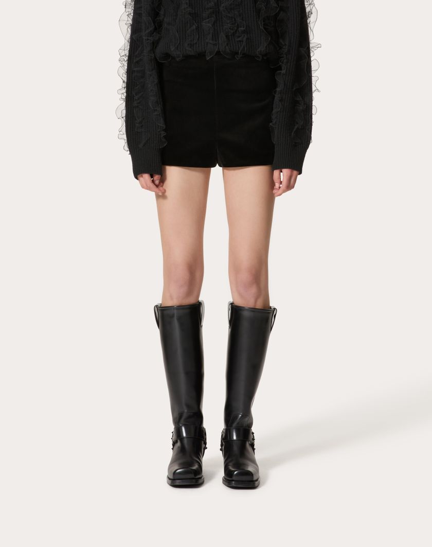 Valentino Handbags Short In Velluto per Donna in Nero | Valentino IT 2025