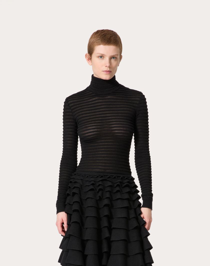 Valentino Handbags Maglia In Viscosa E Lana per Donna in Nero | Valentino IT 2025