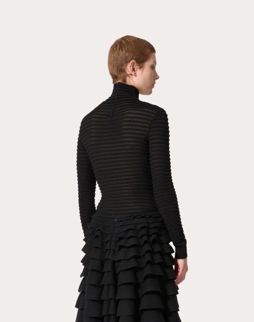 Valentino Handbags Maglia In Viscosa E Lana per Donna in Nero | Valentino IT 2025