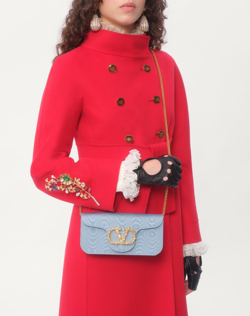 Valentino Handbags Cappotto In Compact Drap per Donna in Rosso | Valentino IT Sottocosto