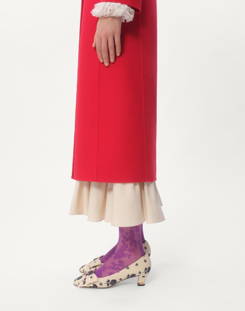 Valentino Handbags Cappotto In Compact Drap per Donna in Rosso | Valentino IT Sottocosto