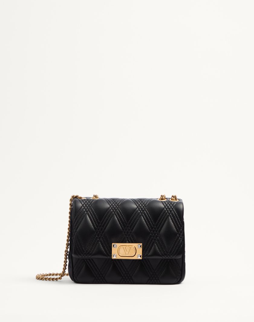Valentino Handbags Borsa A Spalla Media Valentino Garavani Quiltie 67 In Nappa Trapuntata per Donna in Rose Cannelle | Valentino IT