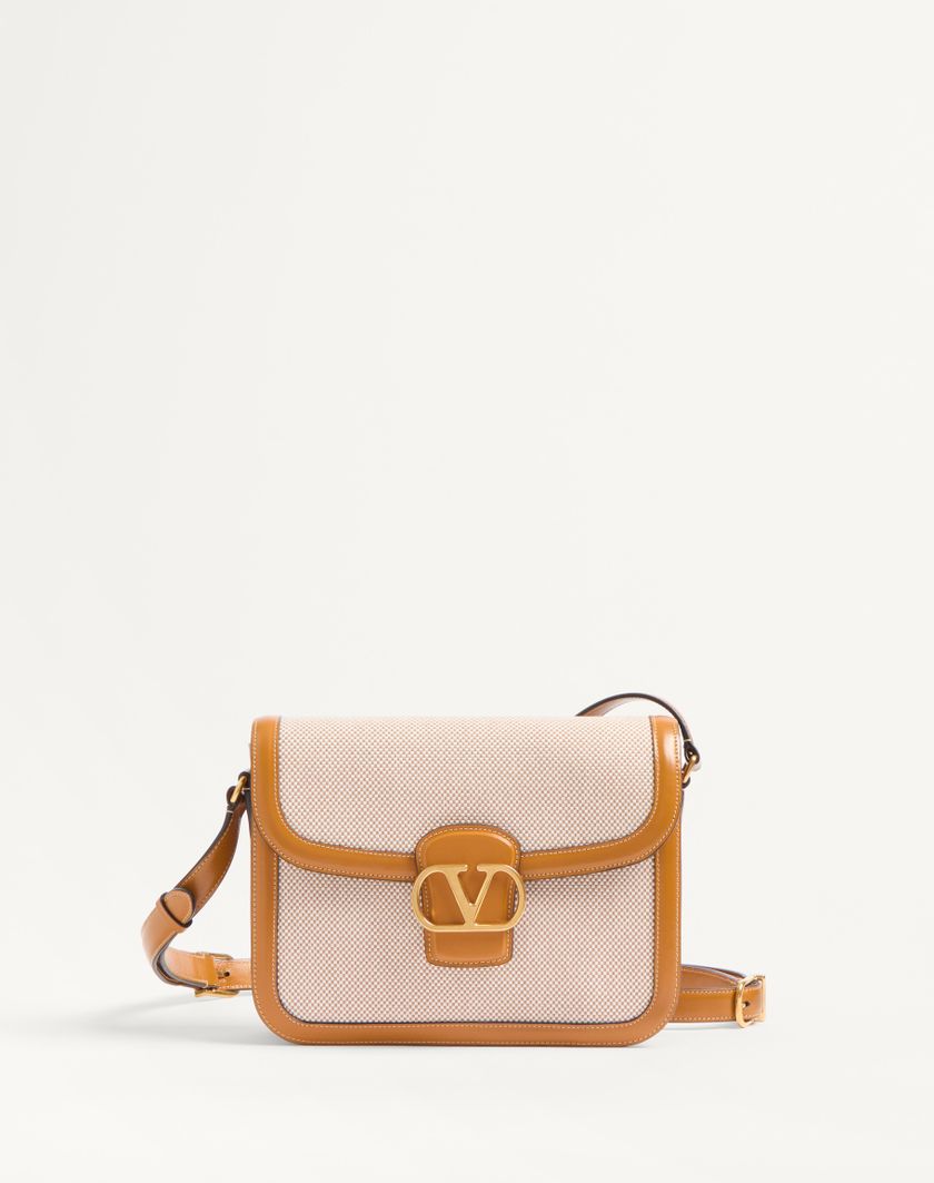 Valentino Handbags Borsa A Spalla Valentino Garavani 9to5 In Canvas per Donna in Beige | Valentino IT