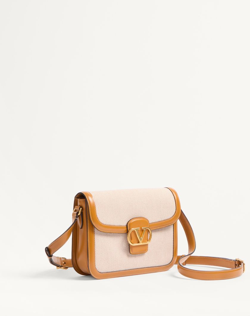 Valentino Handbags Borsa A Spalla Valentino Garavani 9to5 In Canvas per Donna in Beige | Valentino IT Online