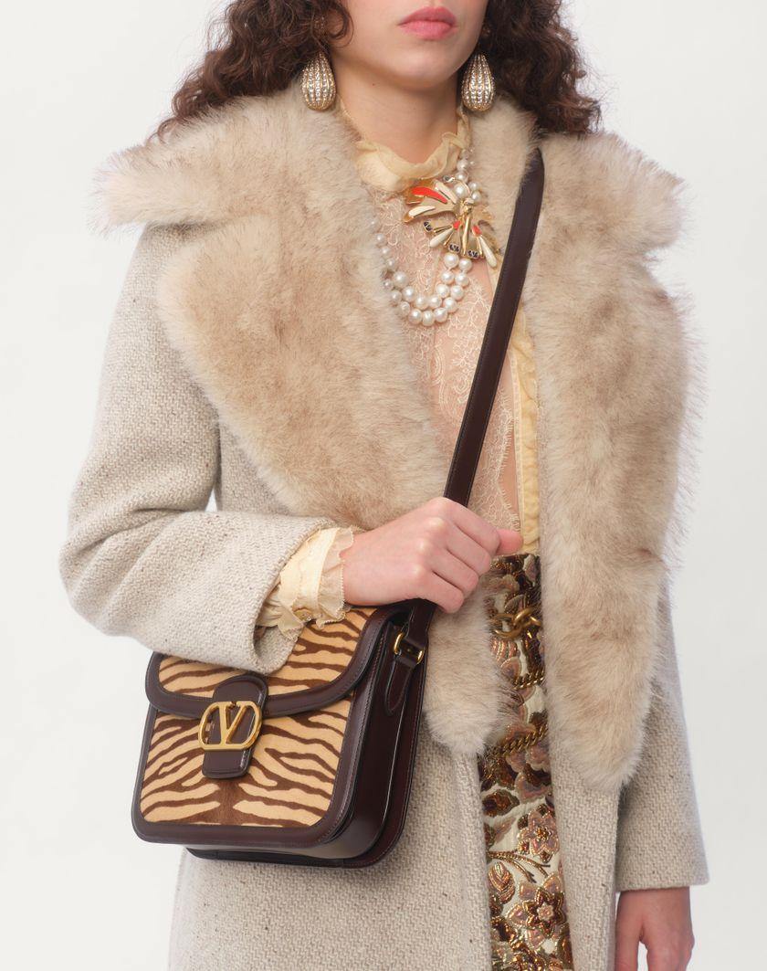 Valentino Handbags Borsa A Spalla Valentino Garavani 9to5 In Vitello Effetto Pony Animalier per Donna in Marrone | Valentino IT Offerte