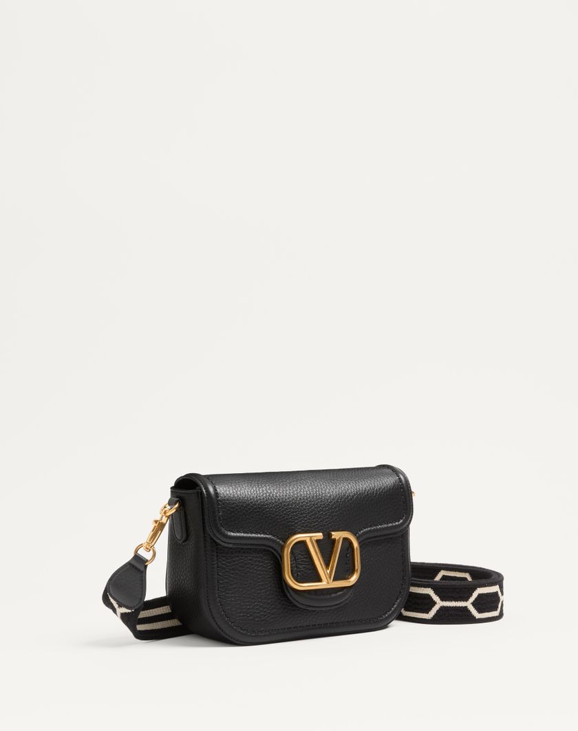 Valentino Handbags Borsa A Spalla Valentino Garavani Alltime In Vitello Granato Con Tracolla Nastro Jacquard per Donna in Nero/bianco | Valentino IT I Più Venduti