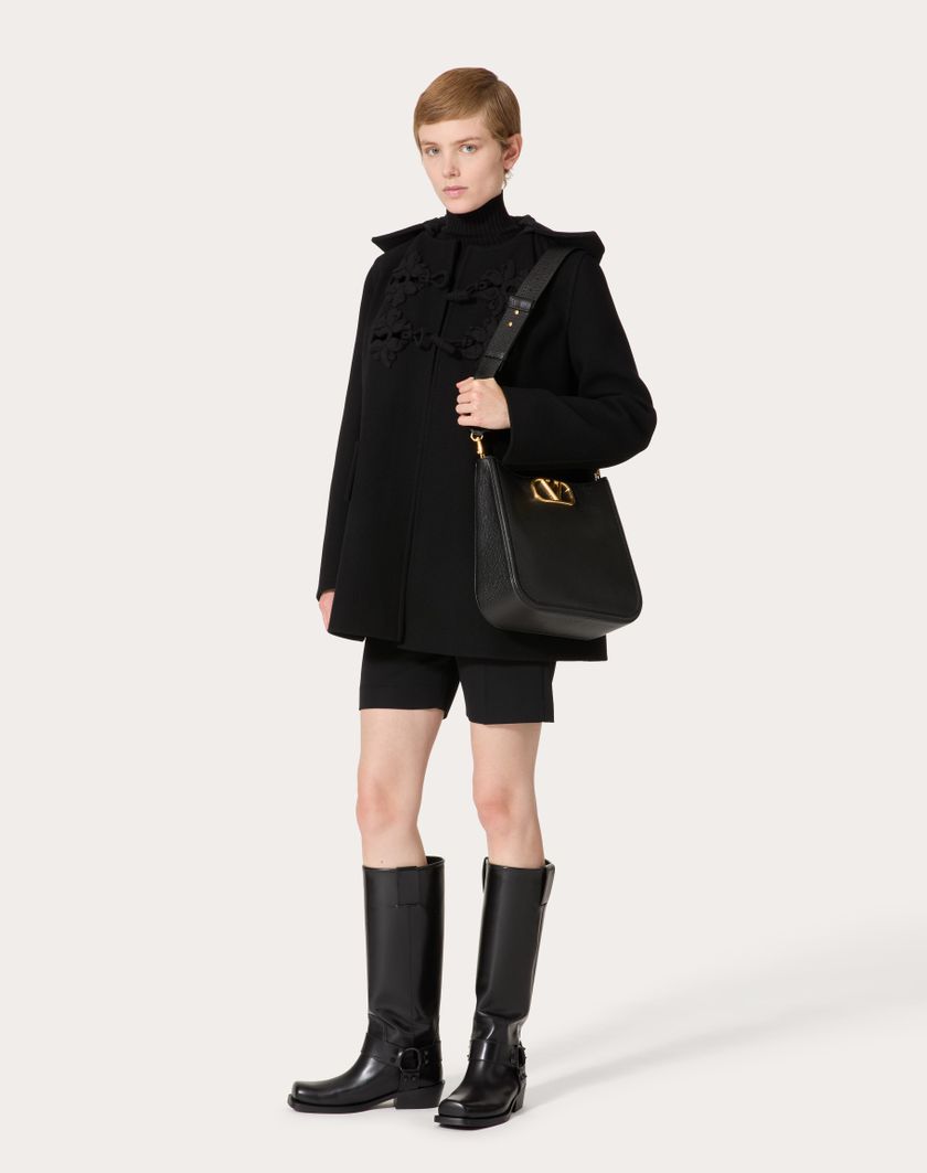 Valentino Handbags Hobo Valentino Garavani Alltime In Vitello Granato per Donna in Nero | Valentino IT In Saldo