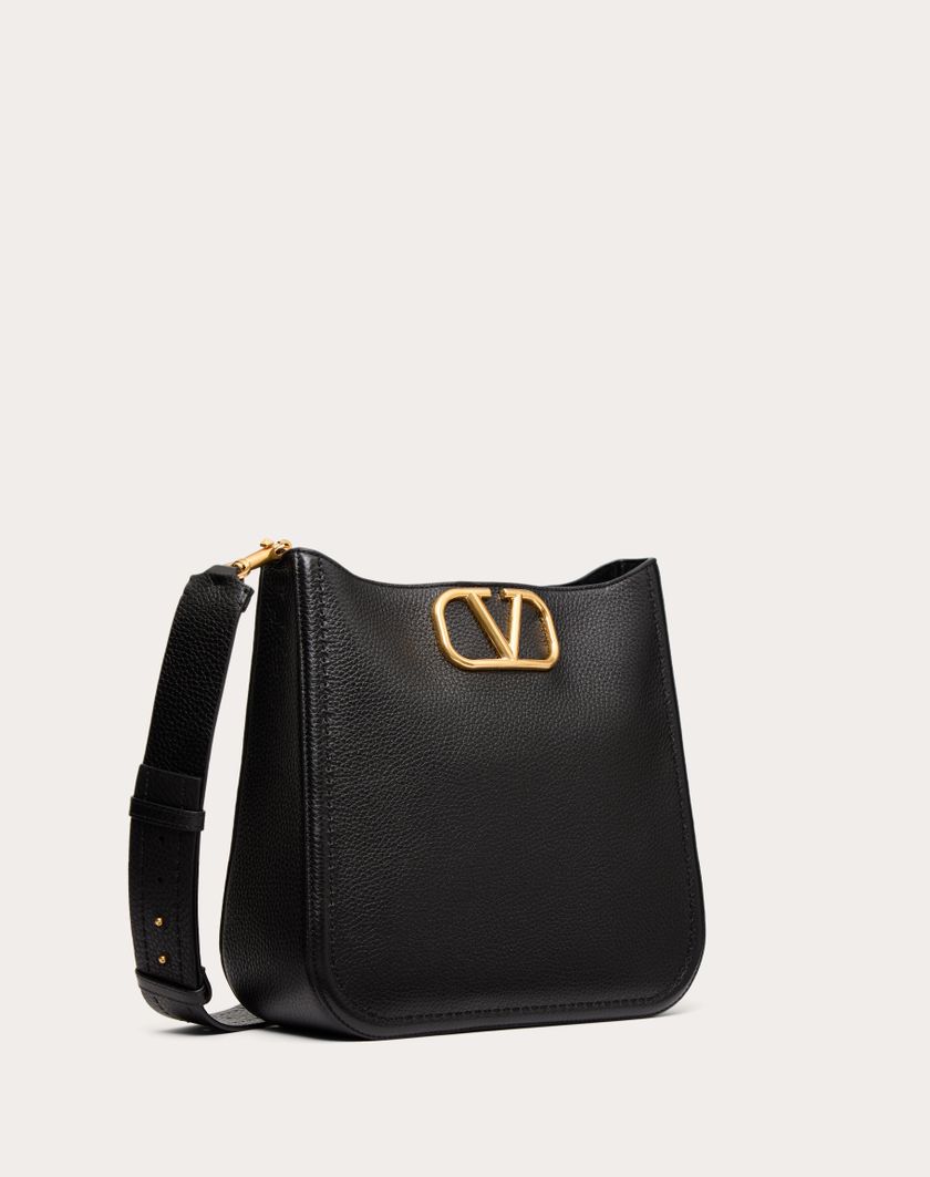 Valentino Handbags Hobo Valentino Garavani Alltime In Vitello Granato per Donna in Nero | Valentino IT In Saldo