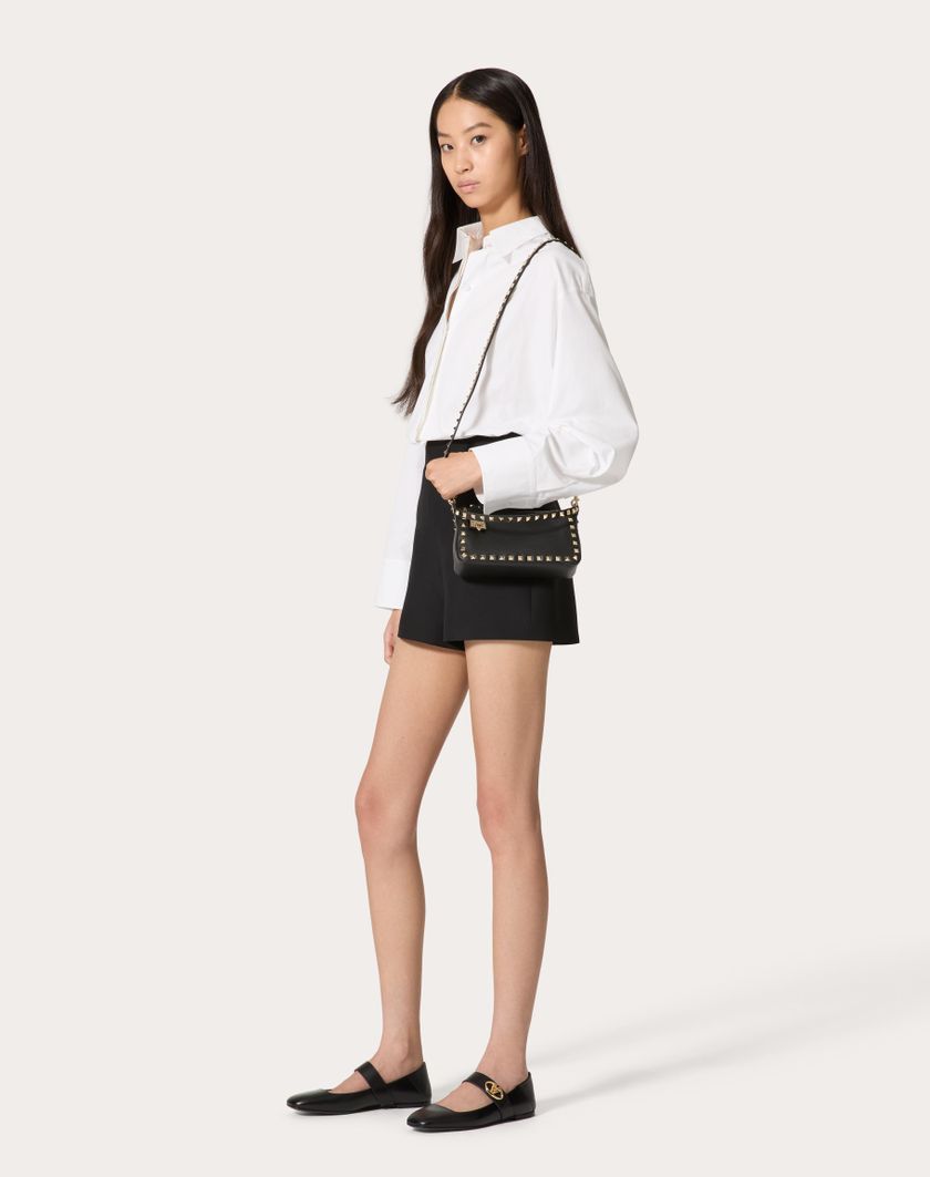 Valentino Handbags Borsa Piccola A Tracolla Rockstud In Vitello Granato per Donna in Light Ivory | Valentino IT 2025