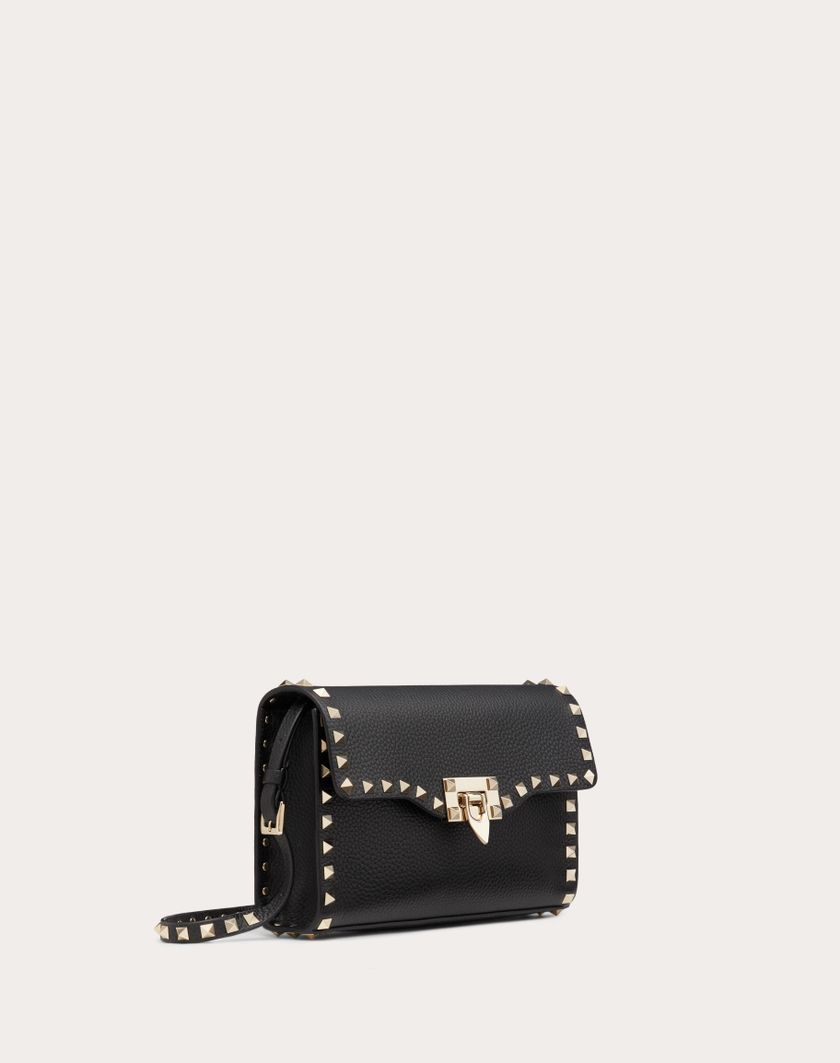 Valentino Handbags Borsa Piccola A Tracolla Rockstud In Vitello Granato per Donna in Mandorla | Valentino IT 2025