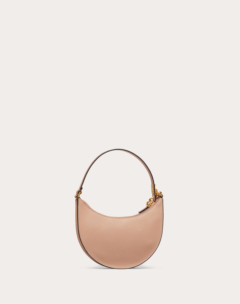 Valentino Handbags Mini Hobo Vlogo Signature In Vitello Granato per Donna in Light Ivory | Valentino IT Acquista Ora