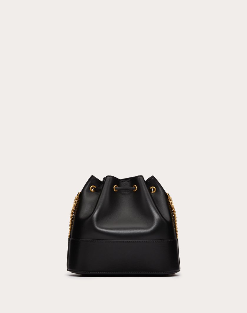 Valentino Handbags Mini Secchiello Con Catena Vlogo Signature In Nappa per Donna in Light Ivory | Valentino IT Promozione Limitata