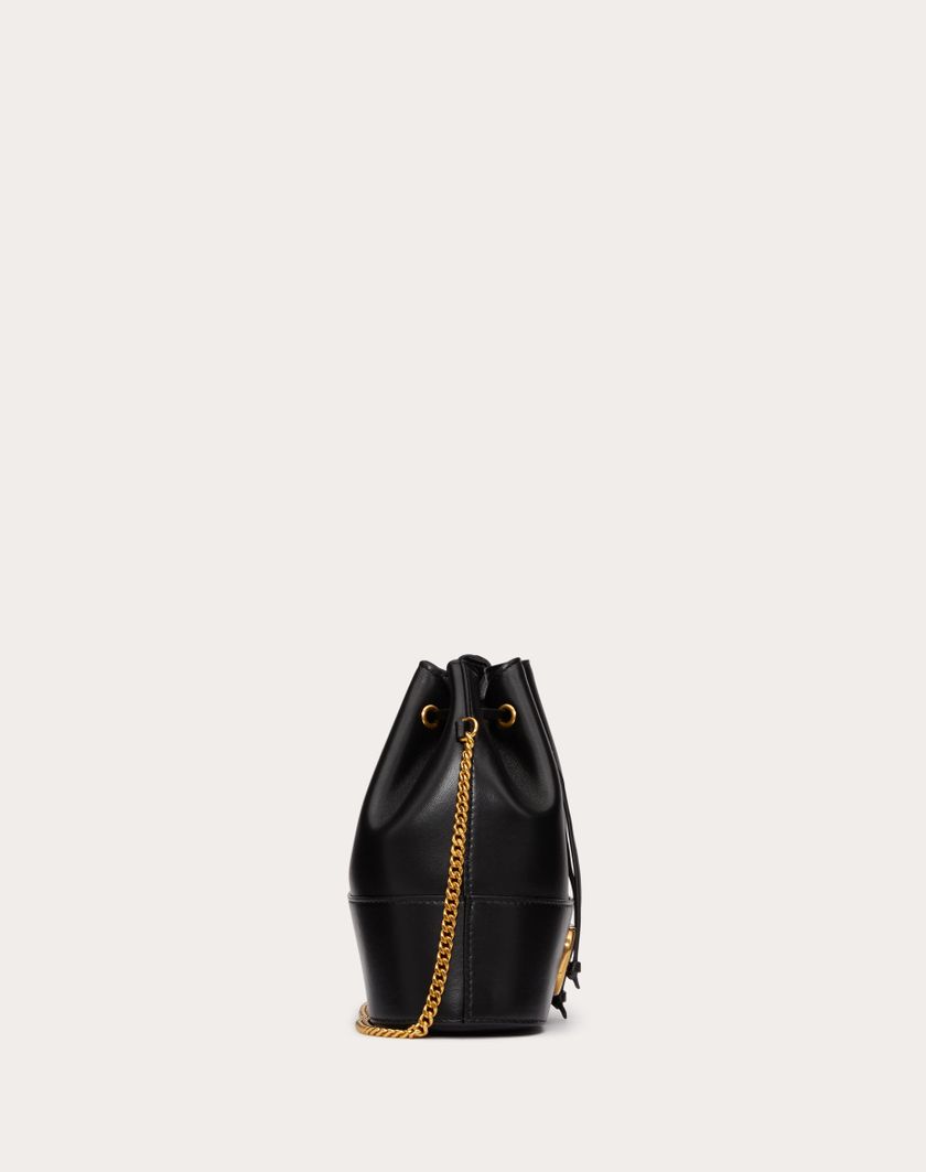 Valentino Handbags Mini Secchiello Con Catena Vlogo Signature In Nappa per Donna in Light Ivory | Valentino IT Promozione Limitata