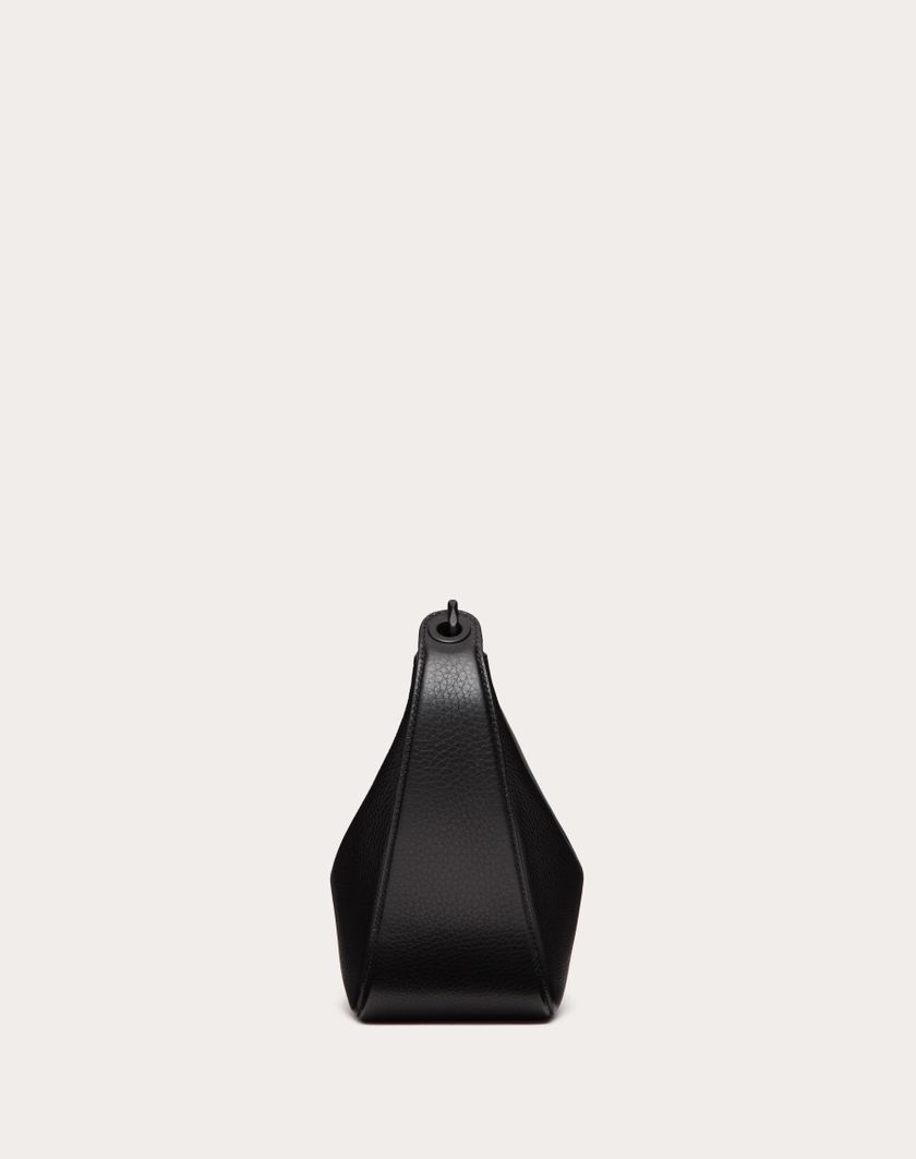 Valentino Handbags Hobo Piccola Vlogo Moon Bag In Vitello Granato Con Catena per Donna in Nero | Valentino IT Convenienza