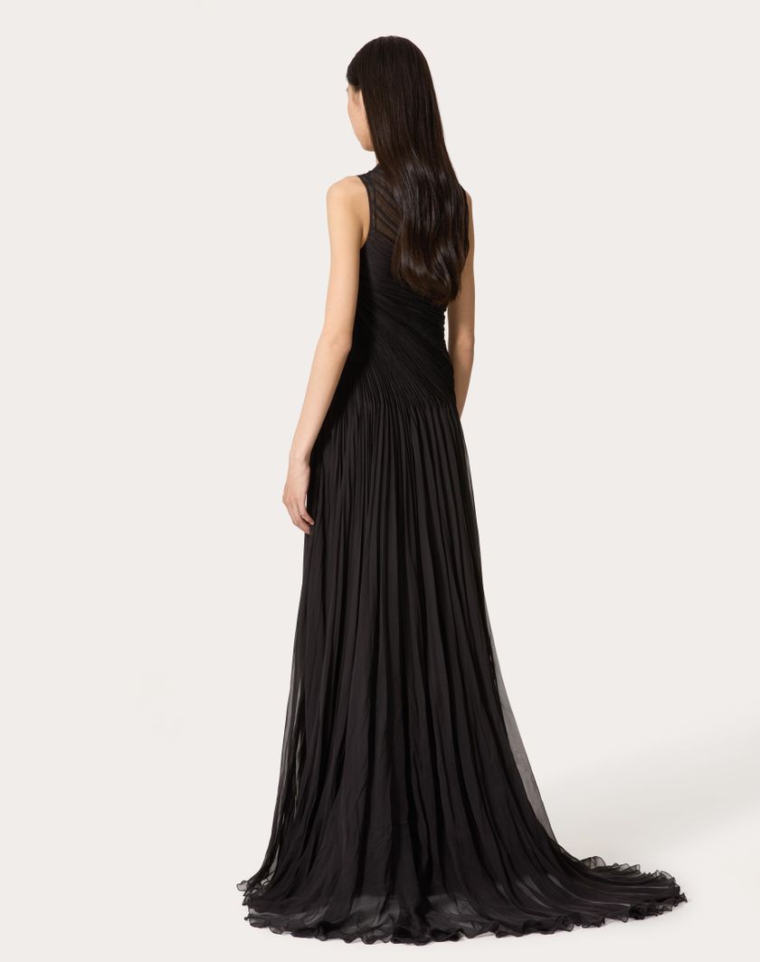 Valentino Handbags Gown In Chiffon per Donna in Nero | Valentino IT Economico