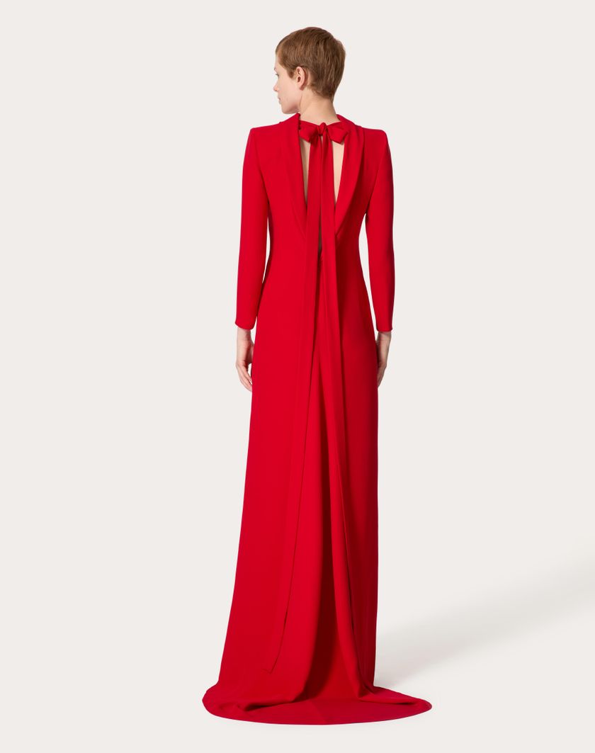 Valentino Handbags Gown In Cady Couture per Donna in Rosso | Valentino IT In Vendita
