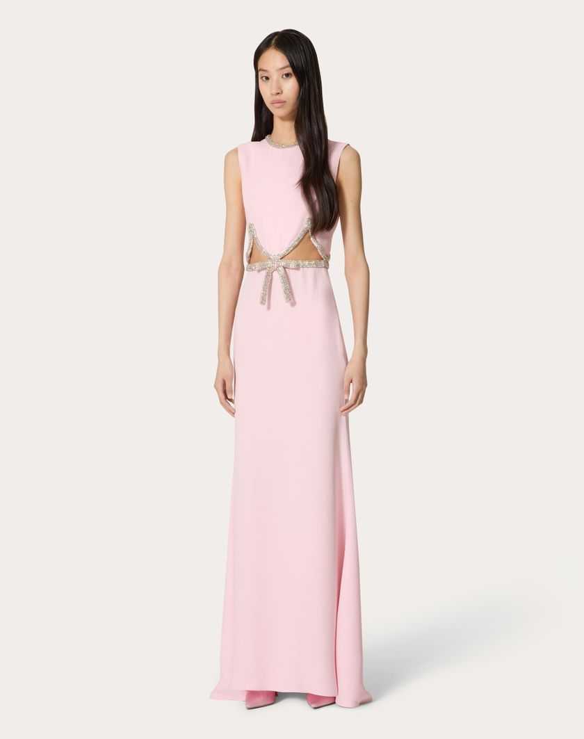 Valentino Handbags Abito Da Sera In Cady Couture Ricamato per Donna in Comfit | Valentino IT Sconti VIP