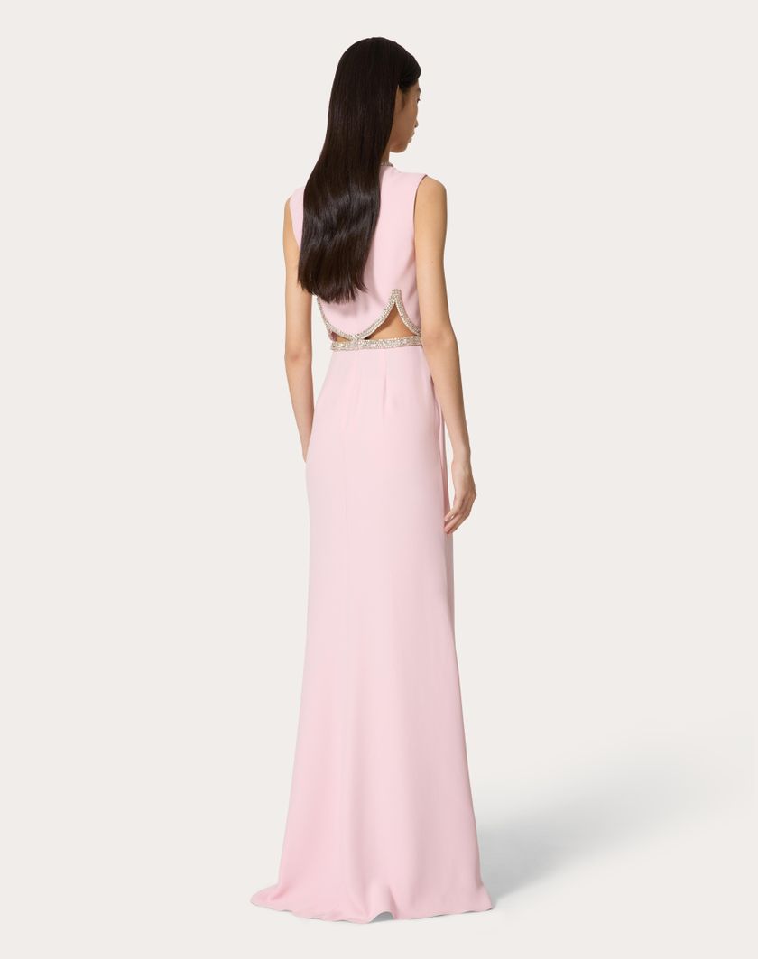 Valentino Handbags Abito Da Sera In Cady Couture Ricamato per Donna in Comfit | Valentino IT Sconti VIP